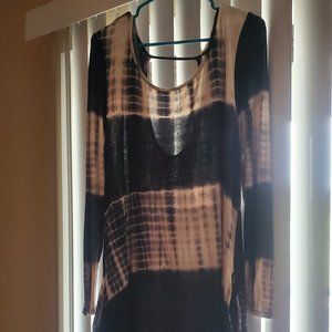 Women's Tie Dye Dress/Tunic Long Sleeve